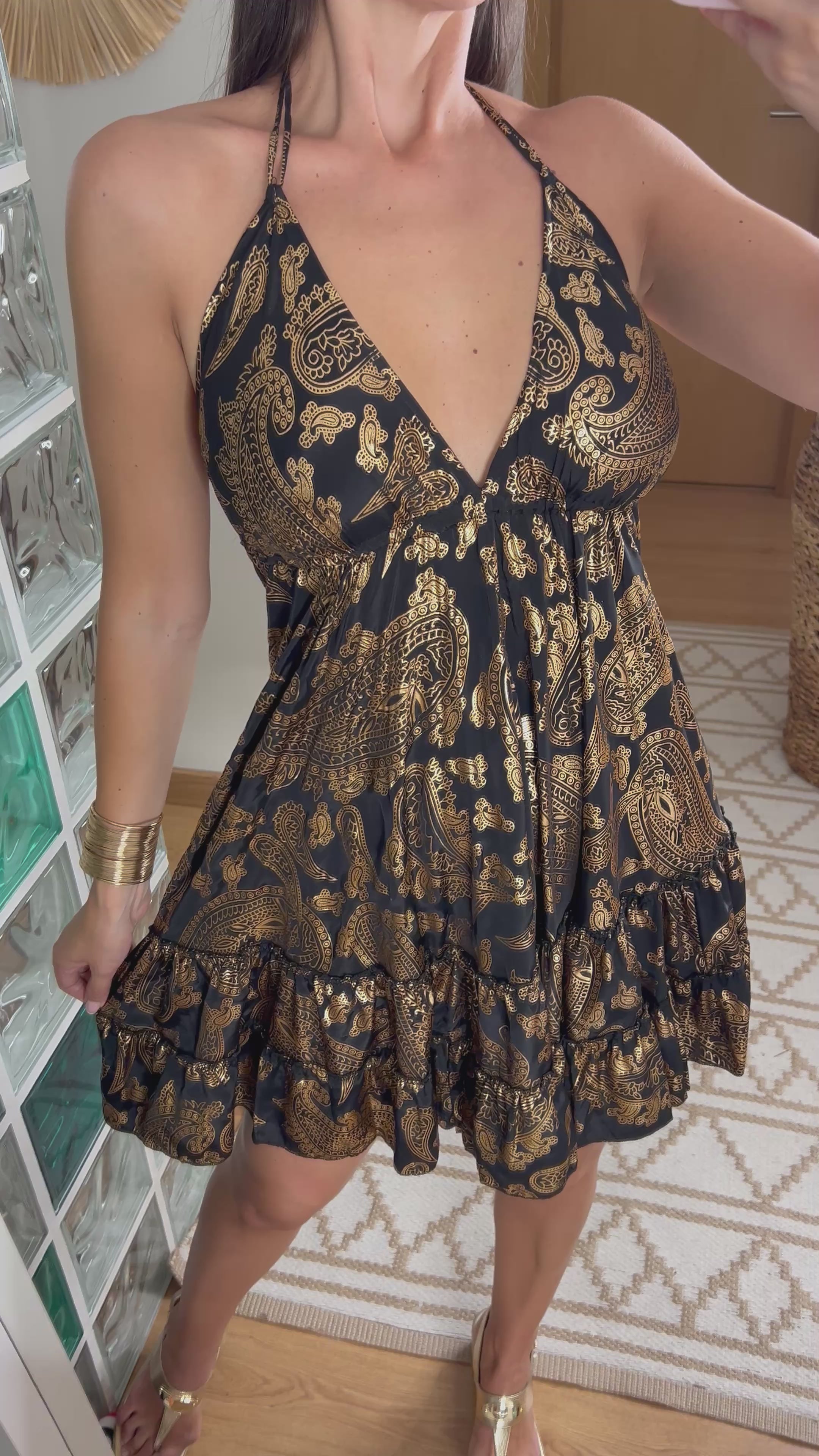 Oasis Silk Mini Dress