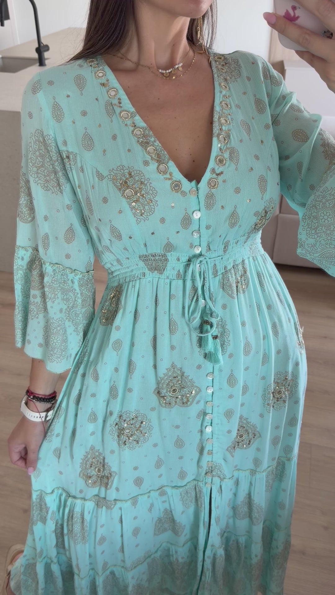 Solene Blue Maxi Dress