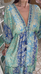 Golden Aura  Silk Dress