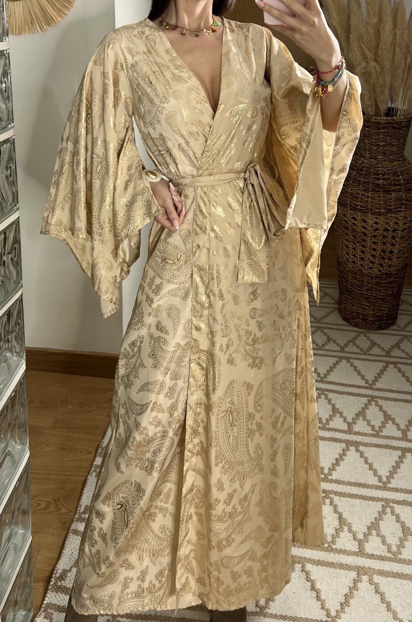 Natural Kaftan Maxi Dress