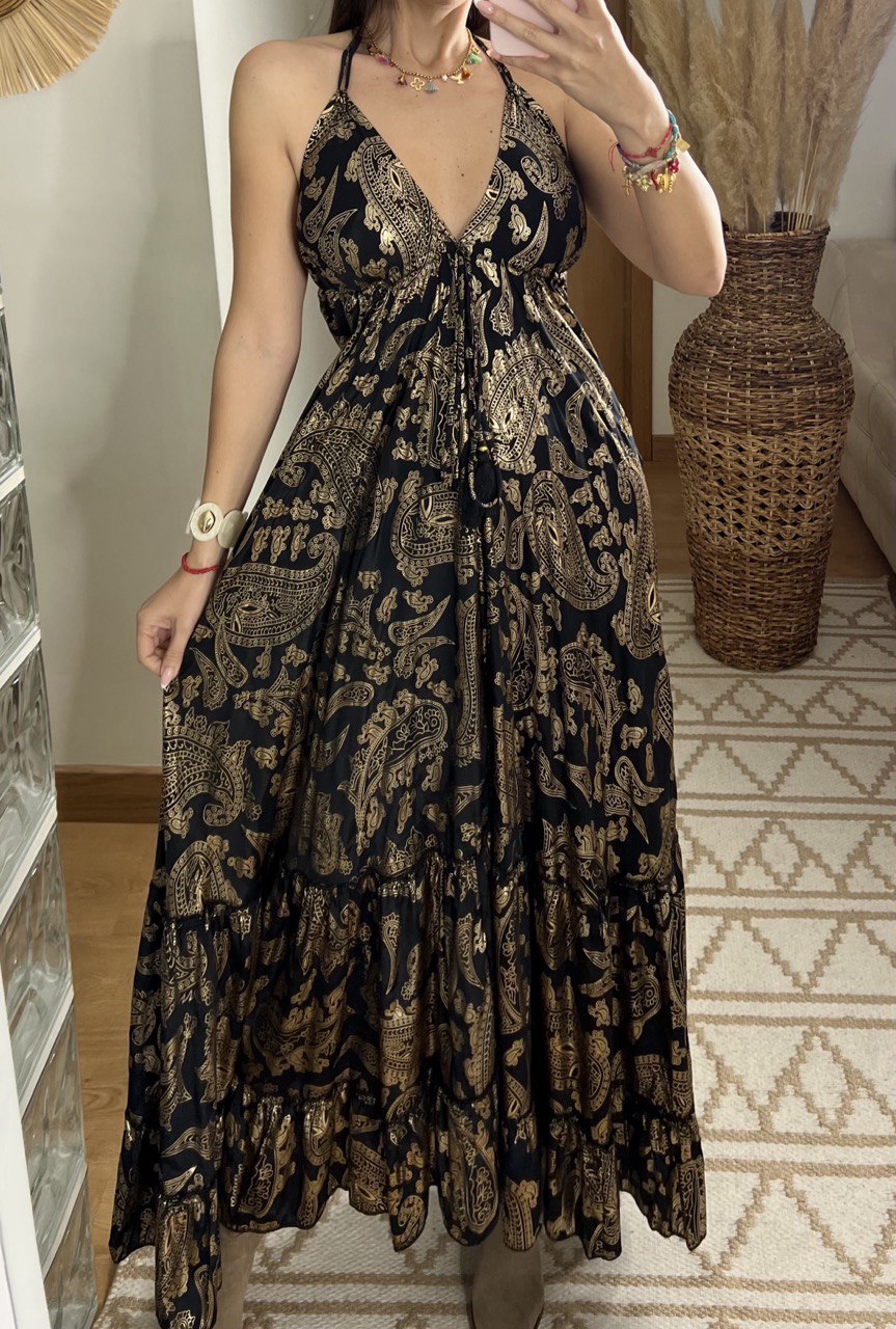 Oasis Silk Maxi Dress