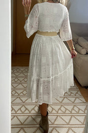 Boho Lace Midi Dress