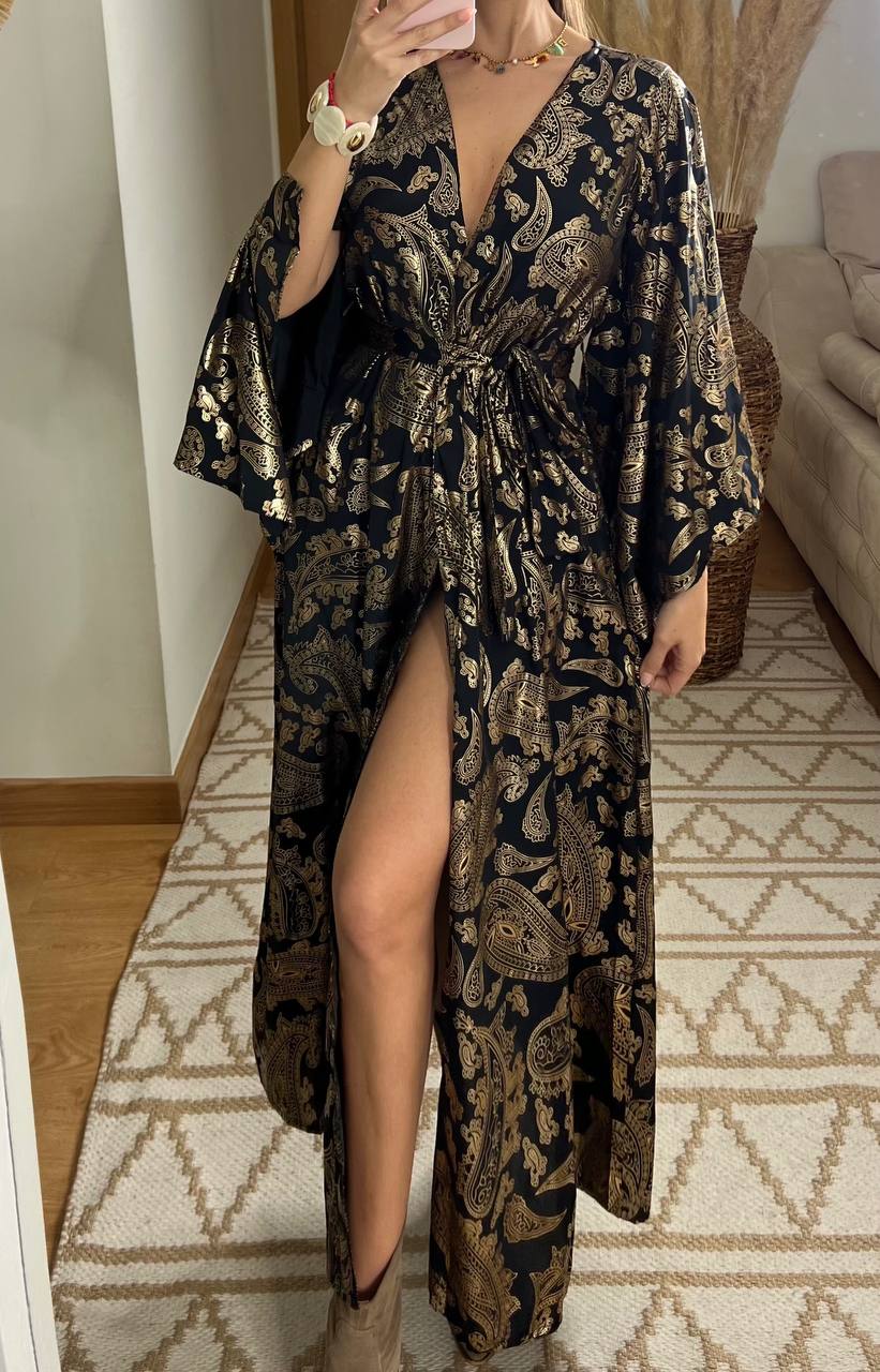 Natural Kaftan Maxi Dress
