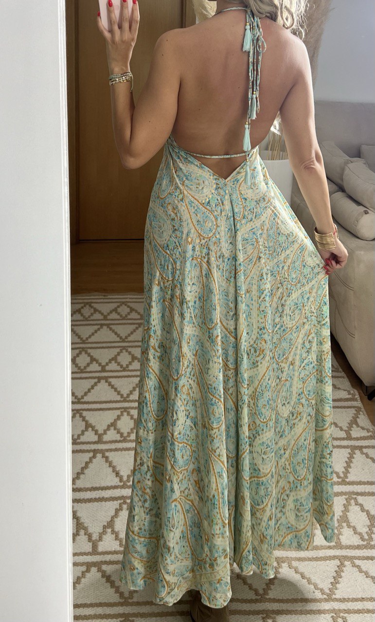 Twist Silk Maxi Dress