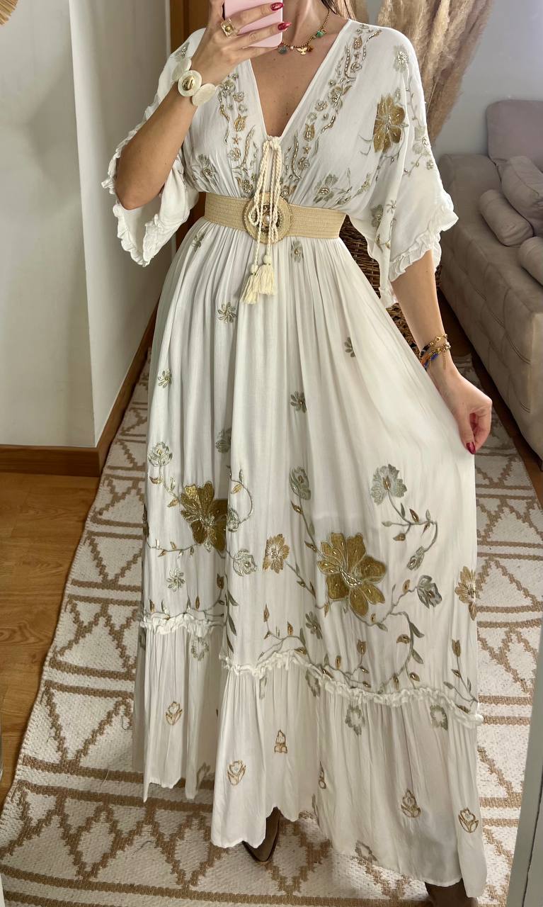 Babel White Boho Dress