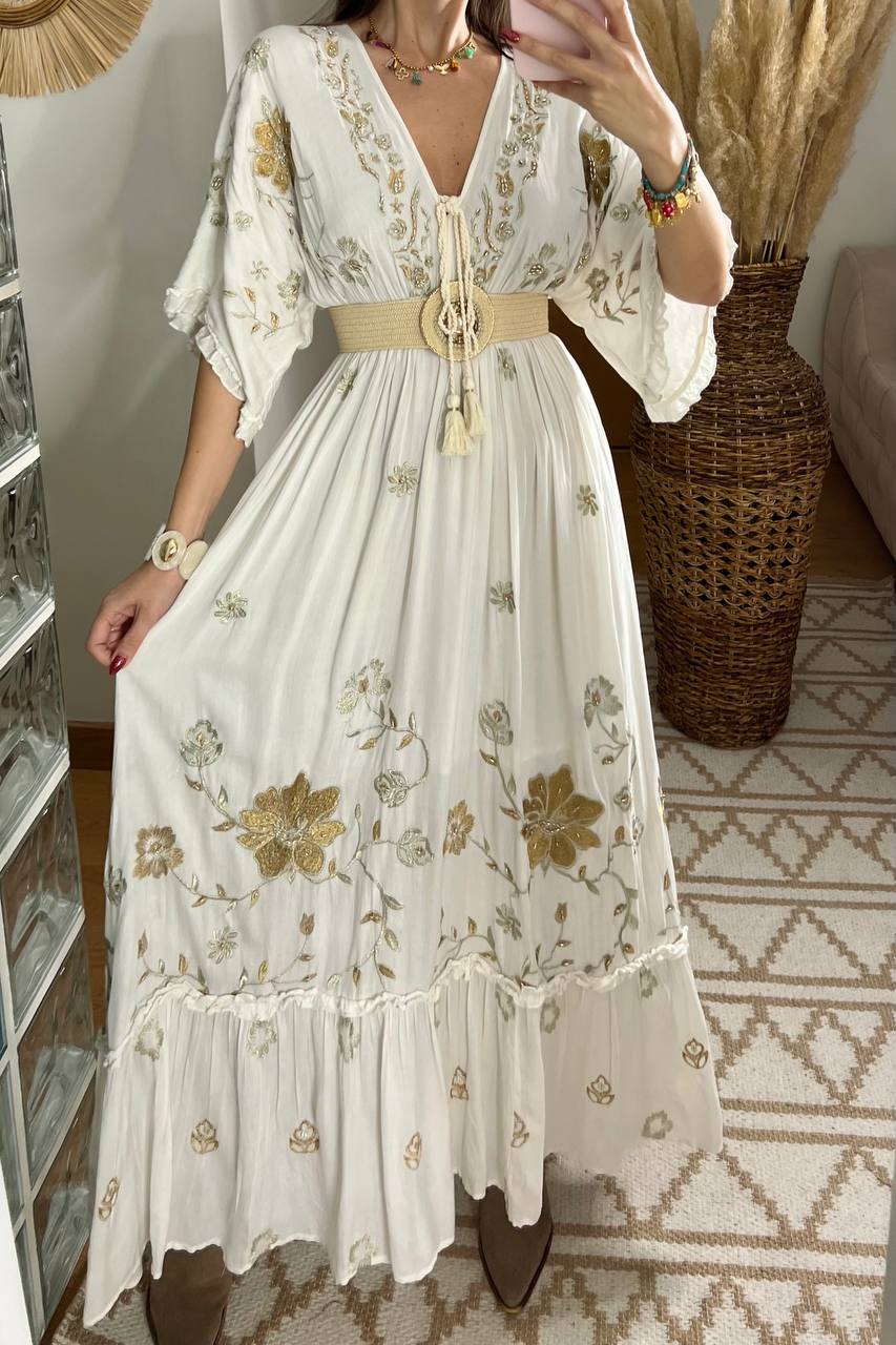 Babel White Boho Dress