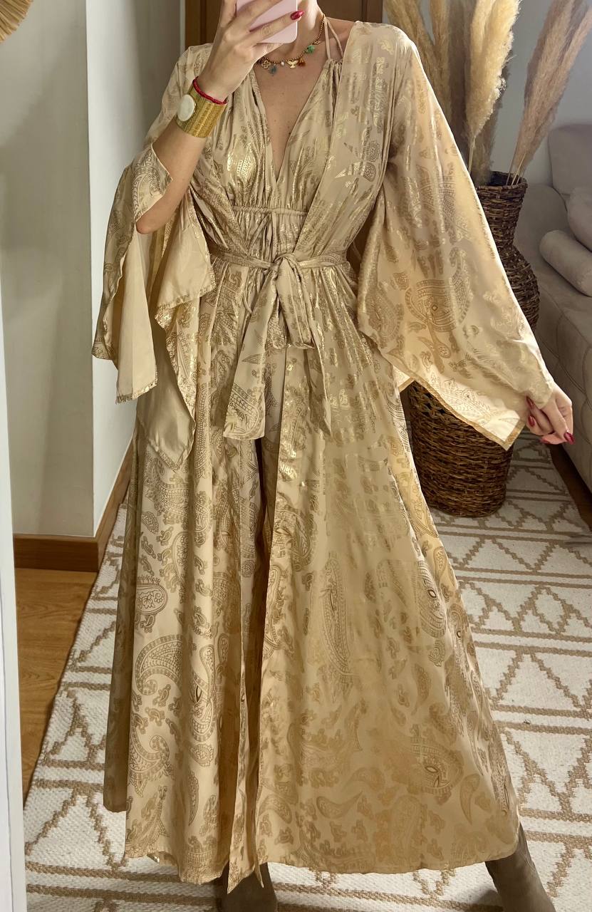 Natural Silk Jumpsuit & Kimono