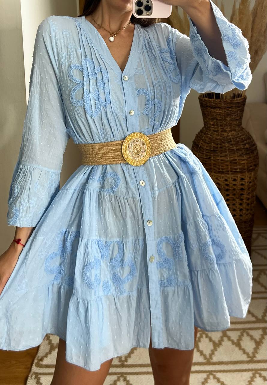 Plumeti Midi Dress