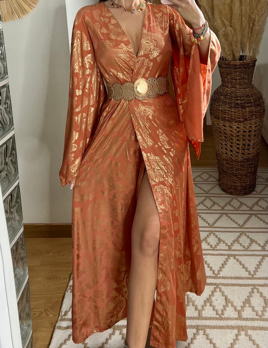 Natural Kaftan Maxi Dress