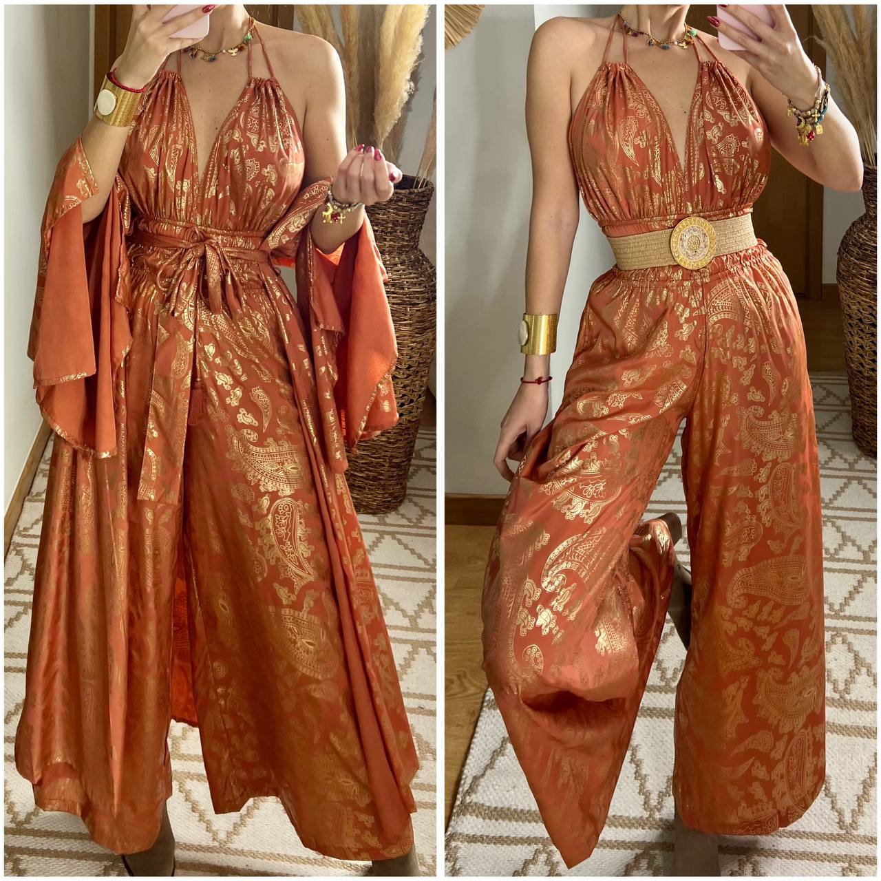 Natural Silk Jumpsuit & Kimono