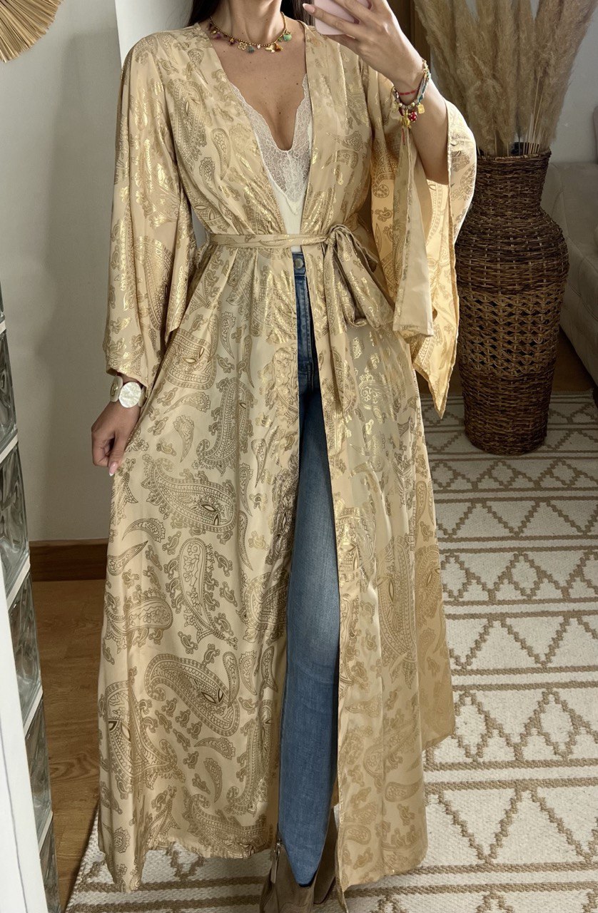 Natural Kaftan Maxi Dress