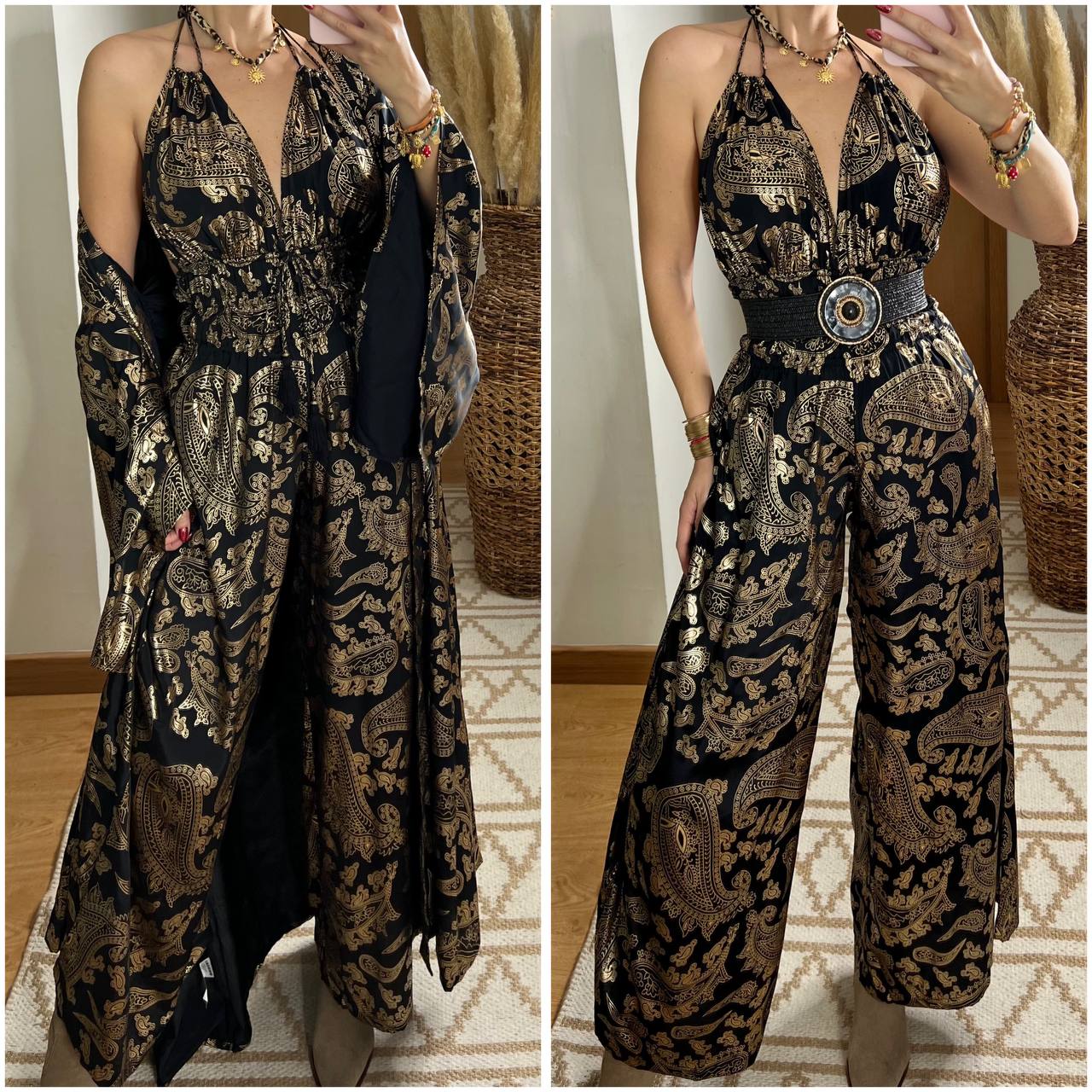 Natural Silk Jumpsuit & Kimono
