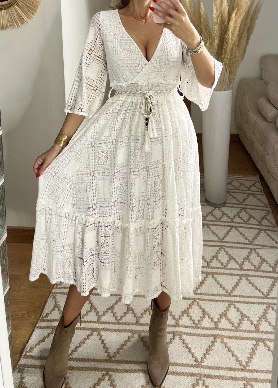Boho Lace Midi Dress