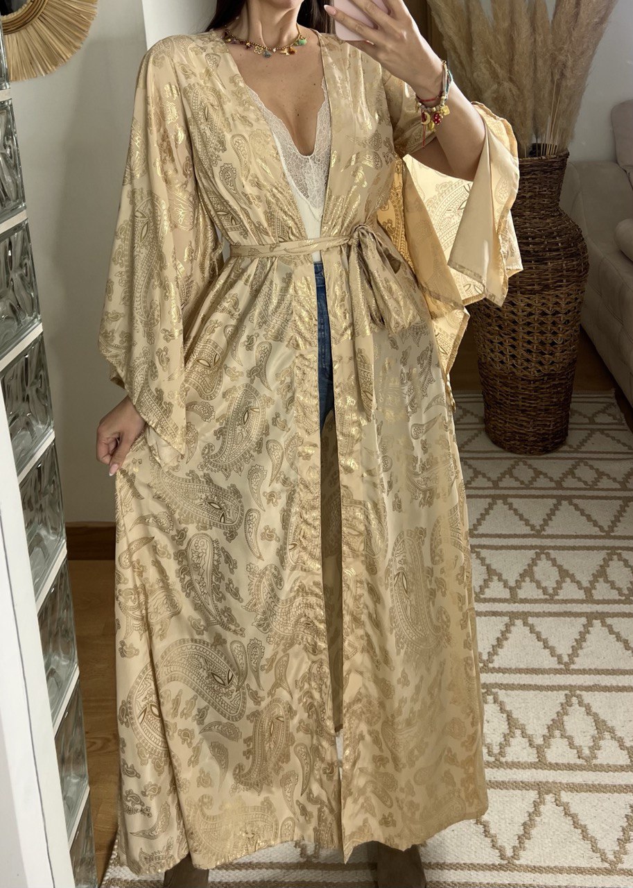 Natural Kaftan Maxi Dress