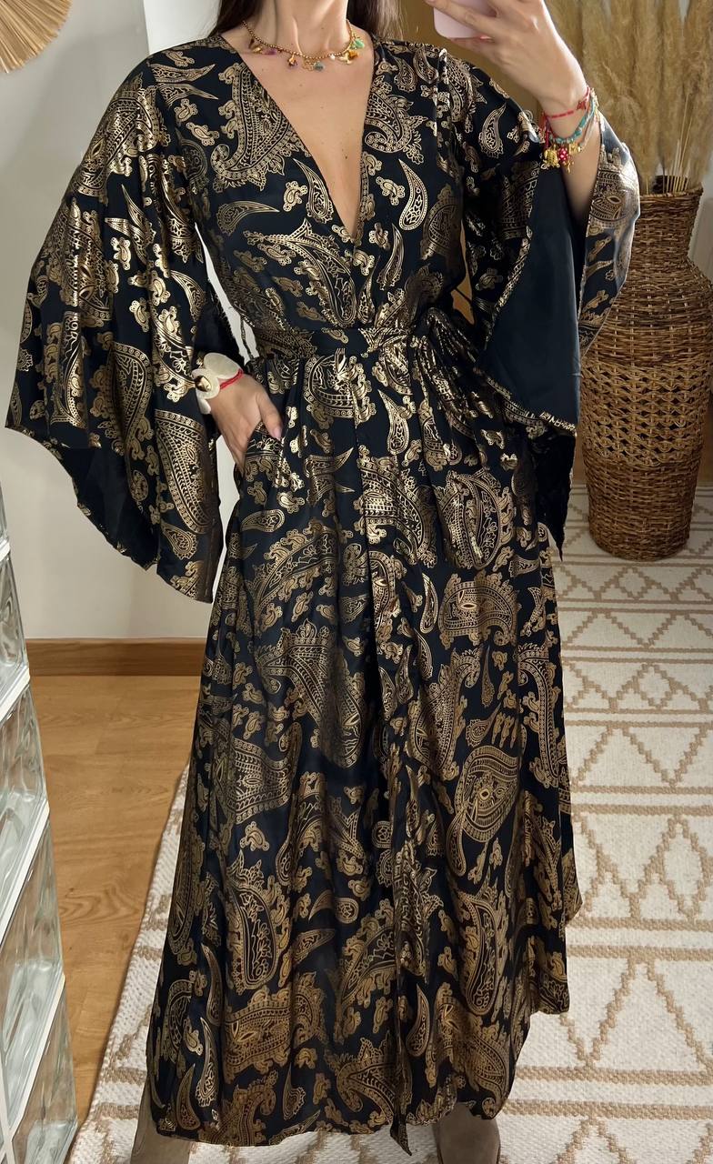 Natural Kaftan Maxi Dress