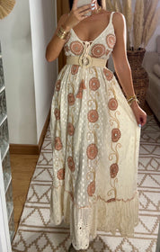 Circle Moon Boho Dress