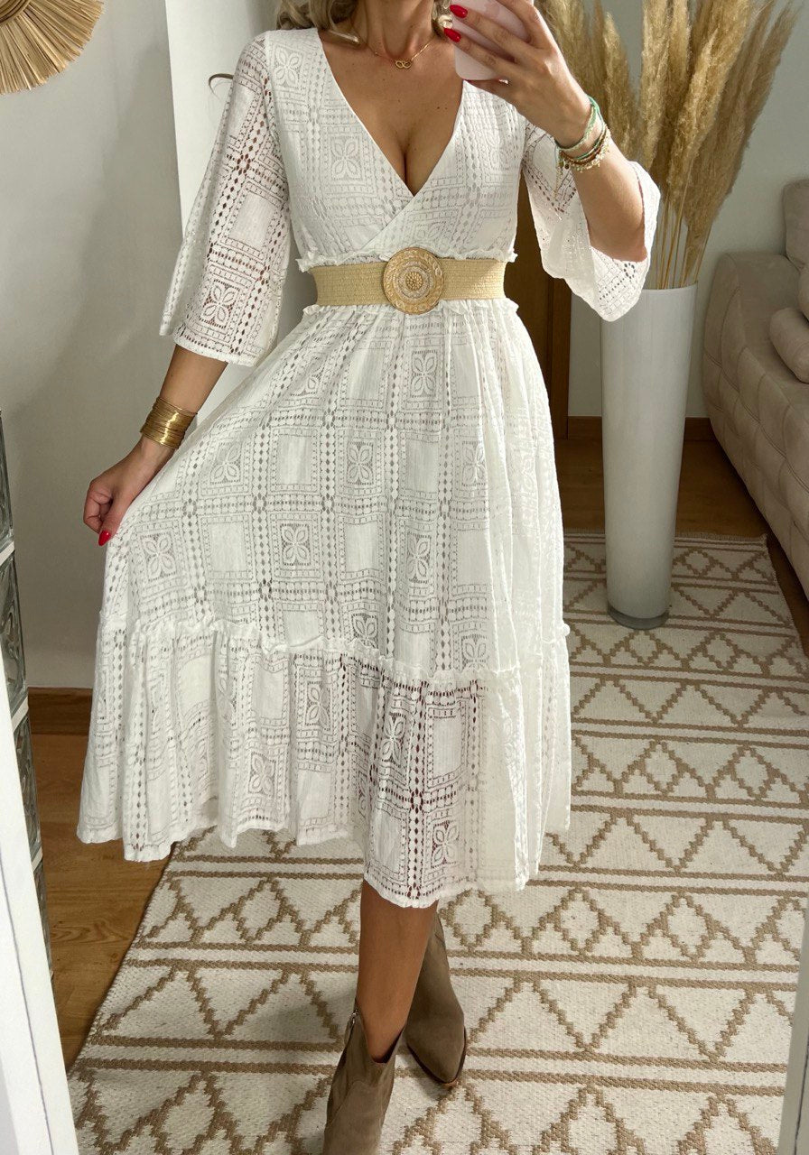 Boho Lace Midi Dress
