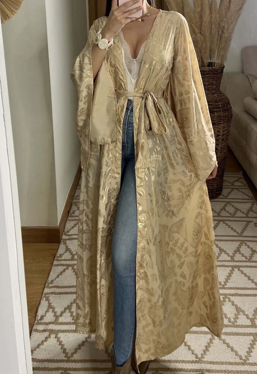 Natural Kaftan Maxi Dress