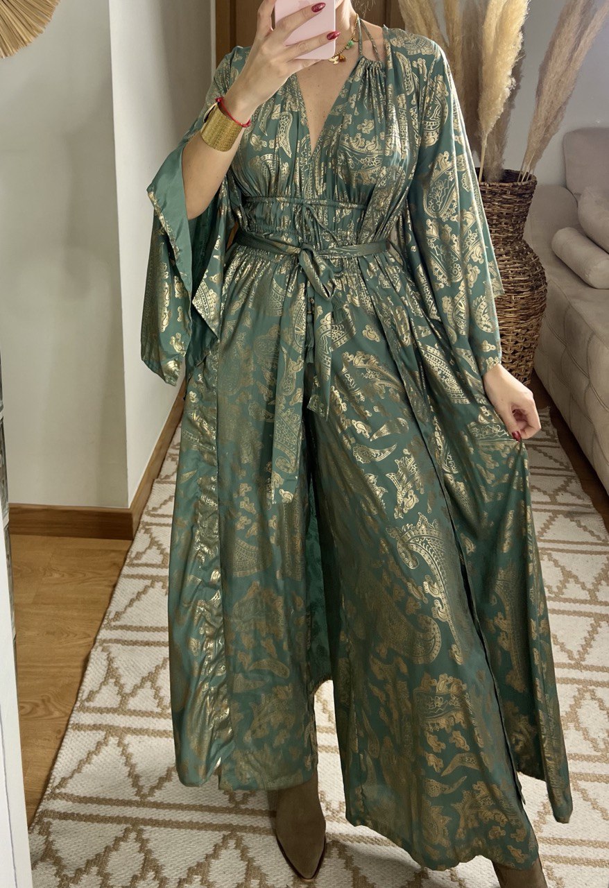 Natural Silk Jumpsuit & Kimono