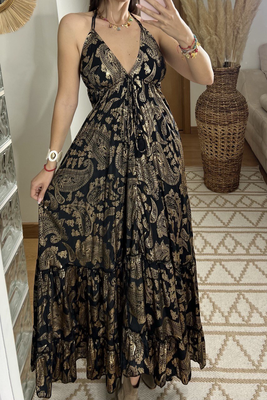 Oasis Silk Maxi Dress