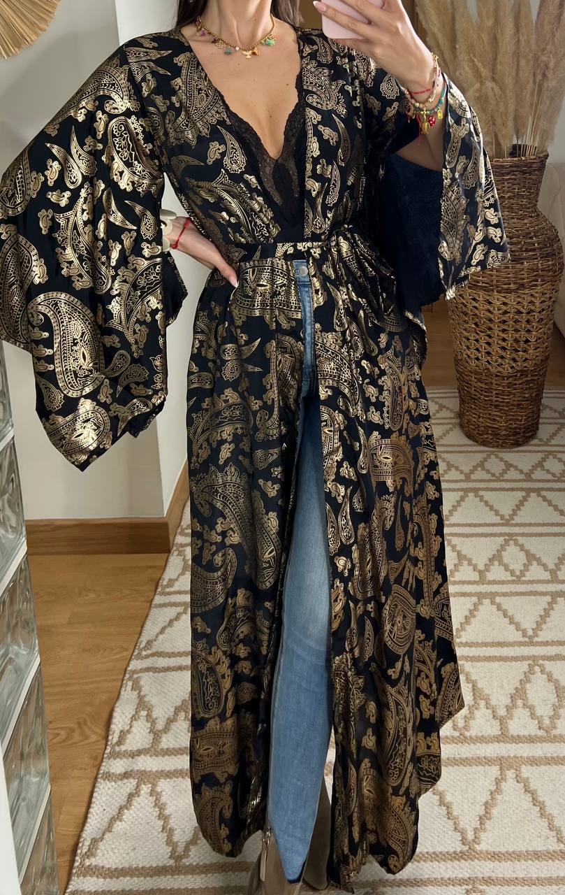 Natural Kaftan Maxi Dress