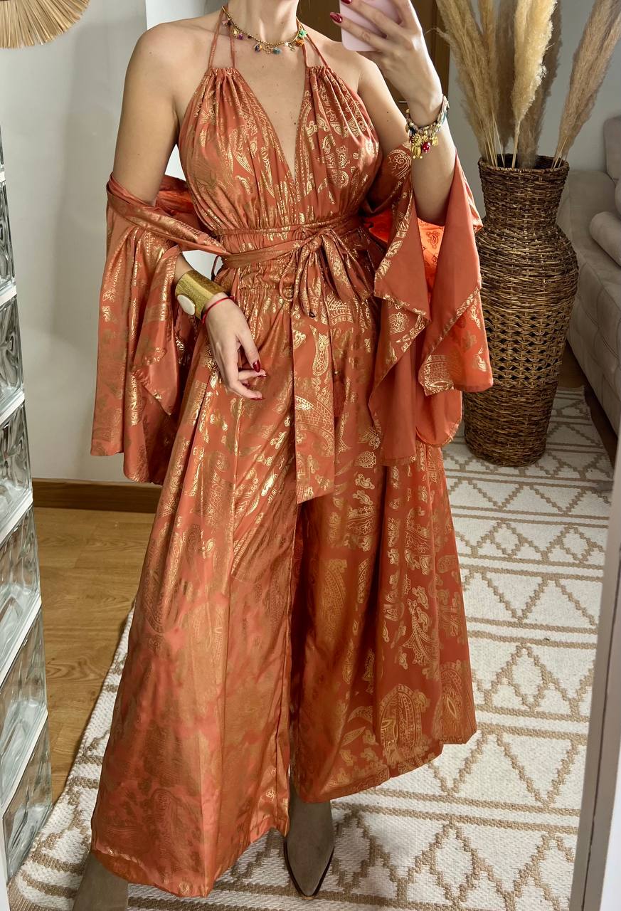 Natural Silk Jumpsuit & Kimono