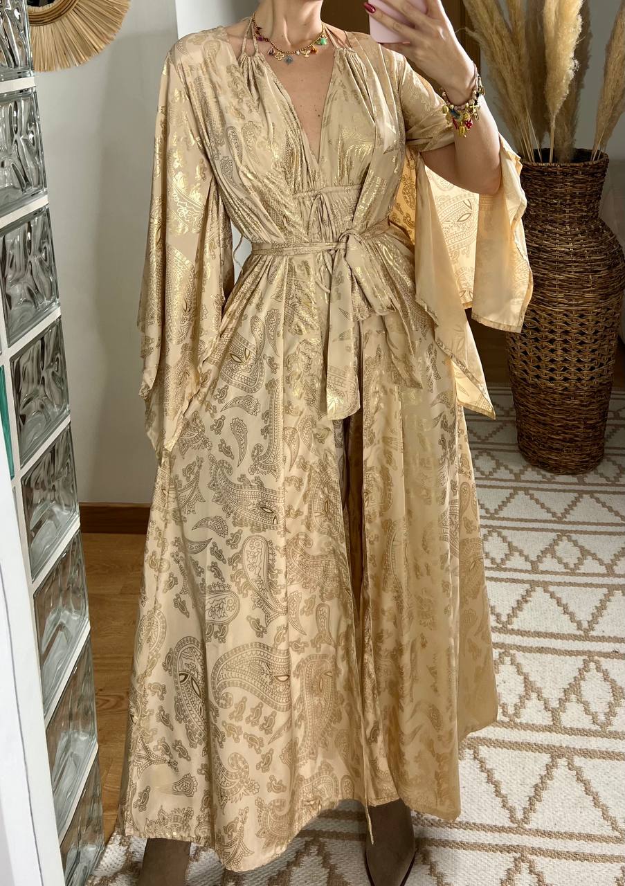 Natural Silk Jumpsuit & Kimono