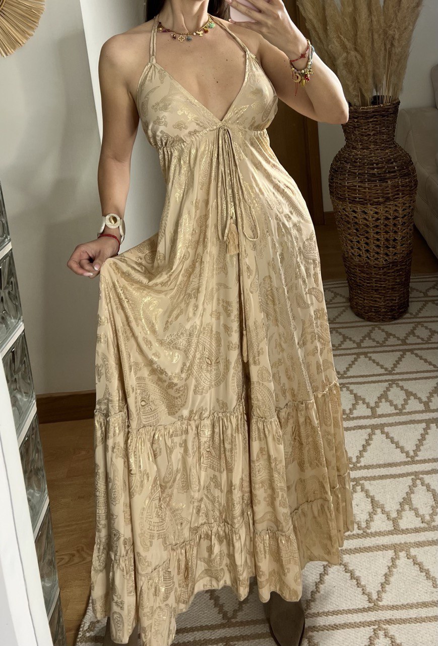 Oasis Silk Maxi Dress